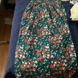 SHEIN Floral Maxi Dress in Red and Green